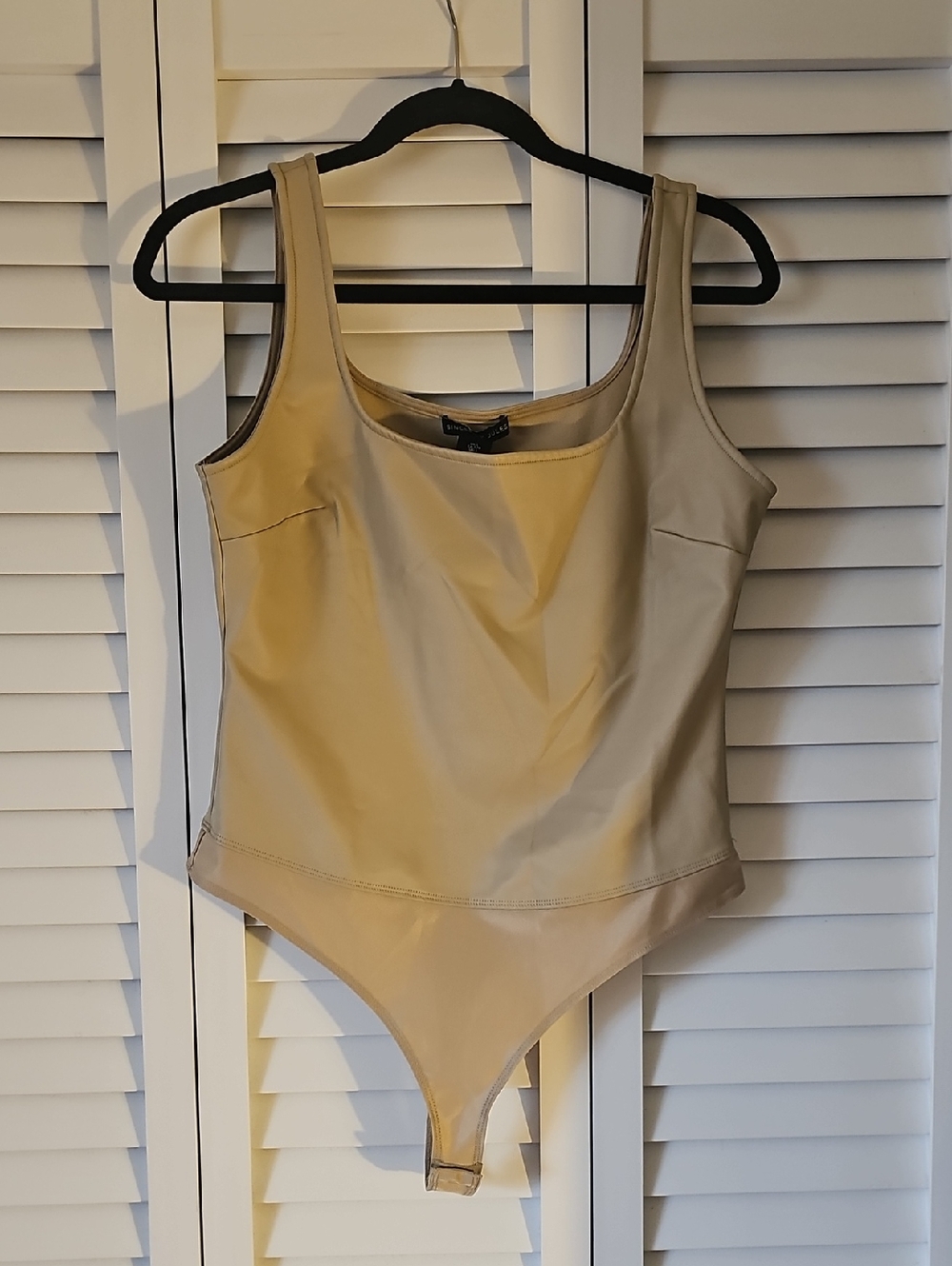 Sincerly Jules Beige Scoop Neck Bodysuit
